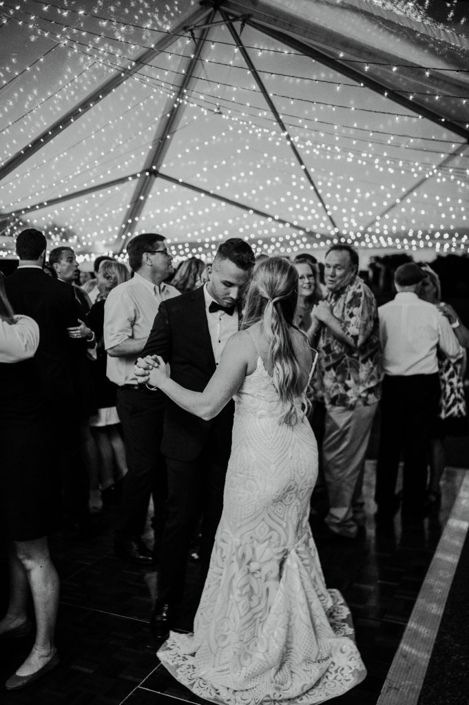 Lighted Canopy Eagle Creek Wedding
