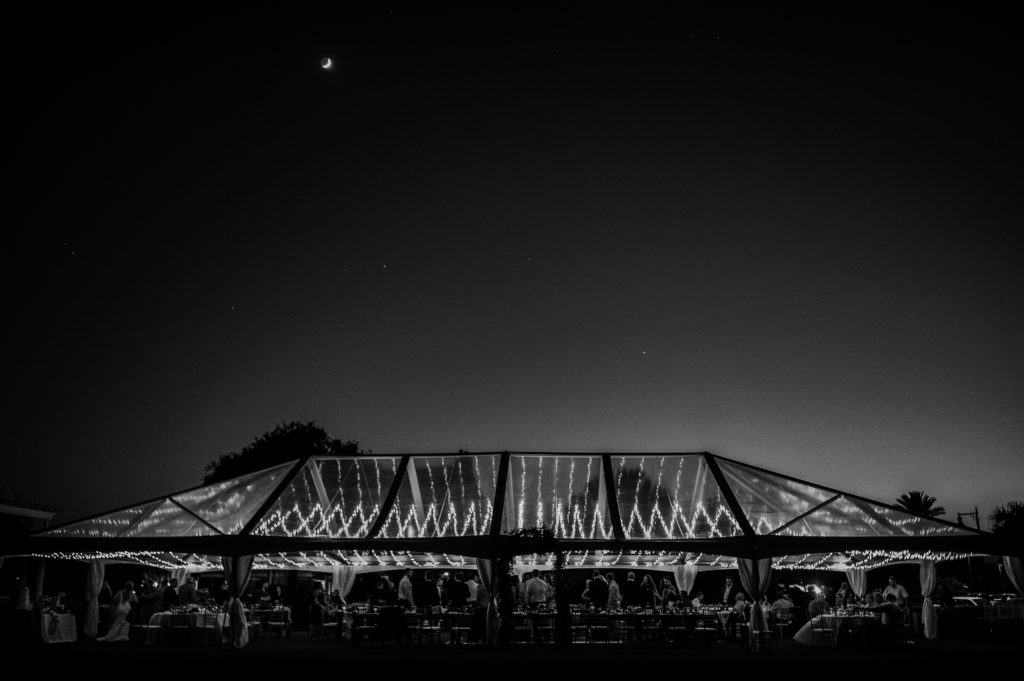 Lighted Canopy Wedding