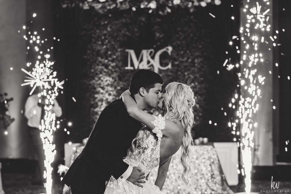 Indoor Sparkler Fountain Wedding