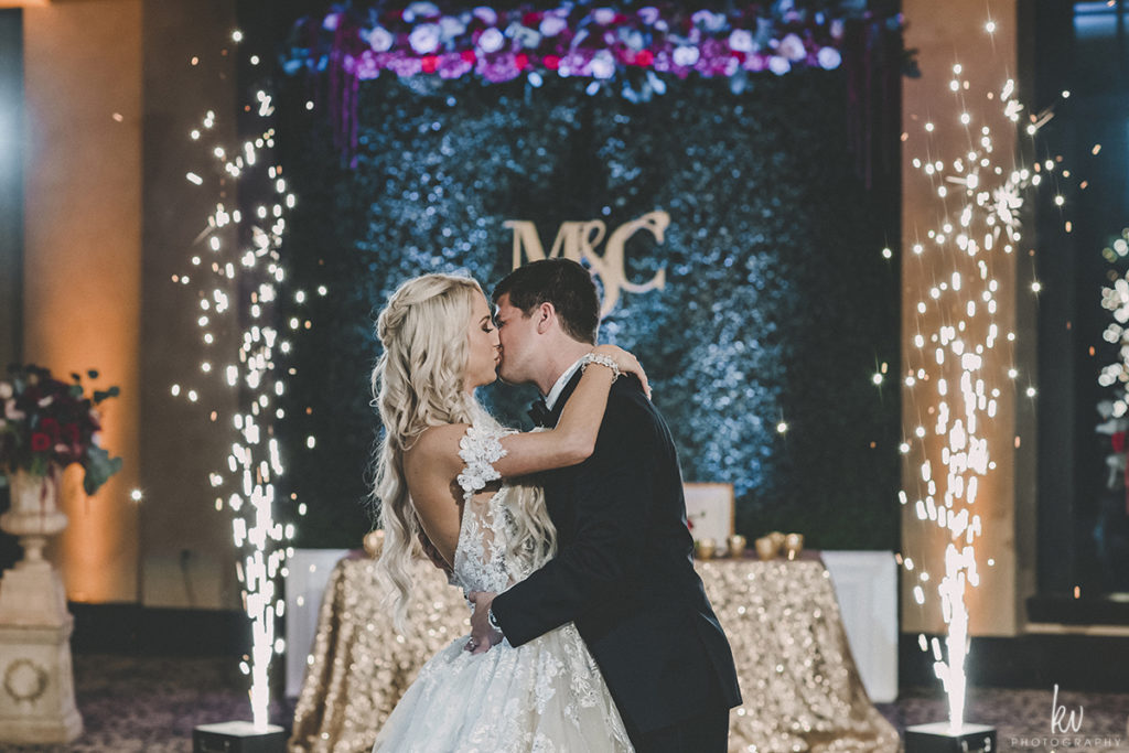 Indoor Sparkler Fountain Wedding