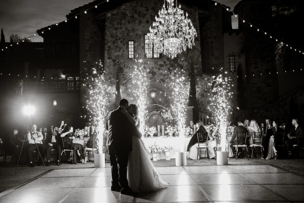 First dance with sparkler