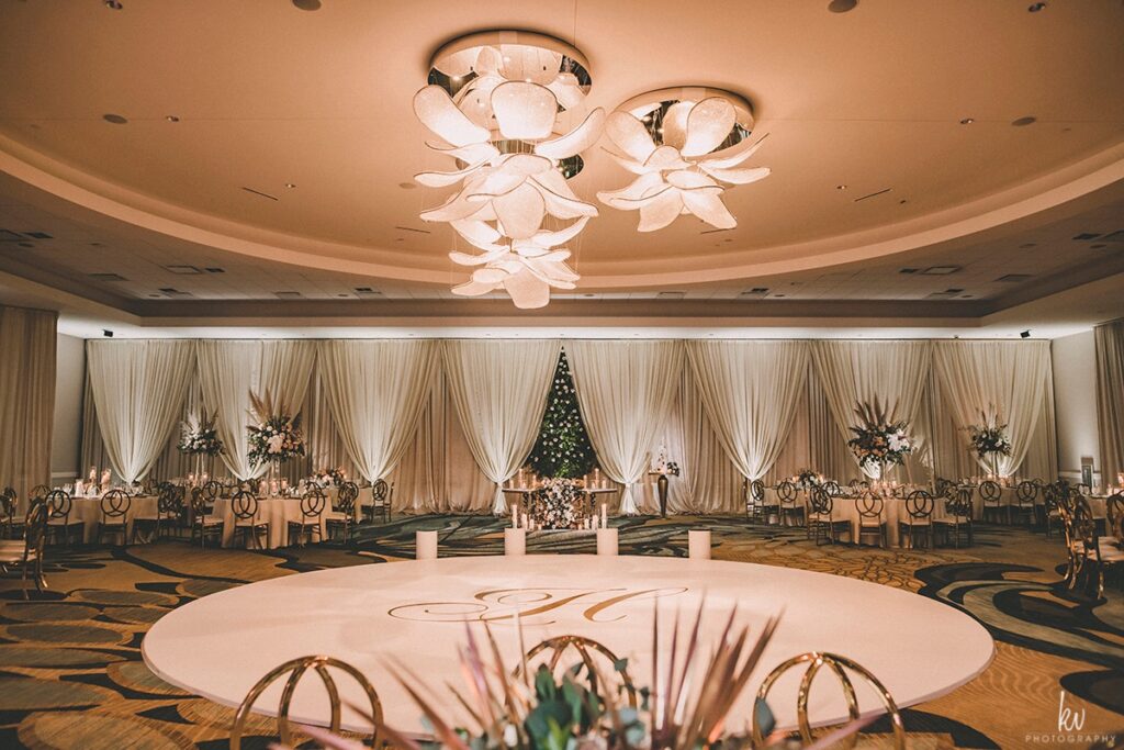 Wedding reception lighting