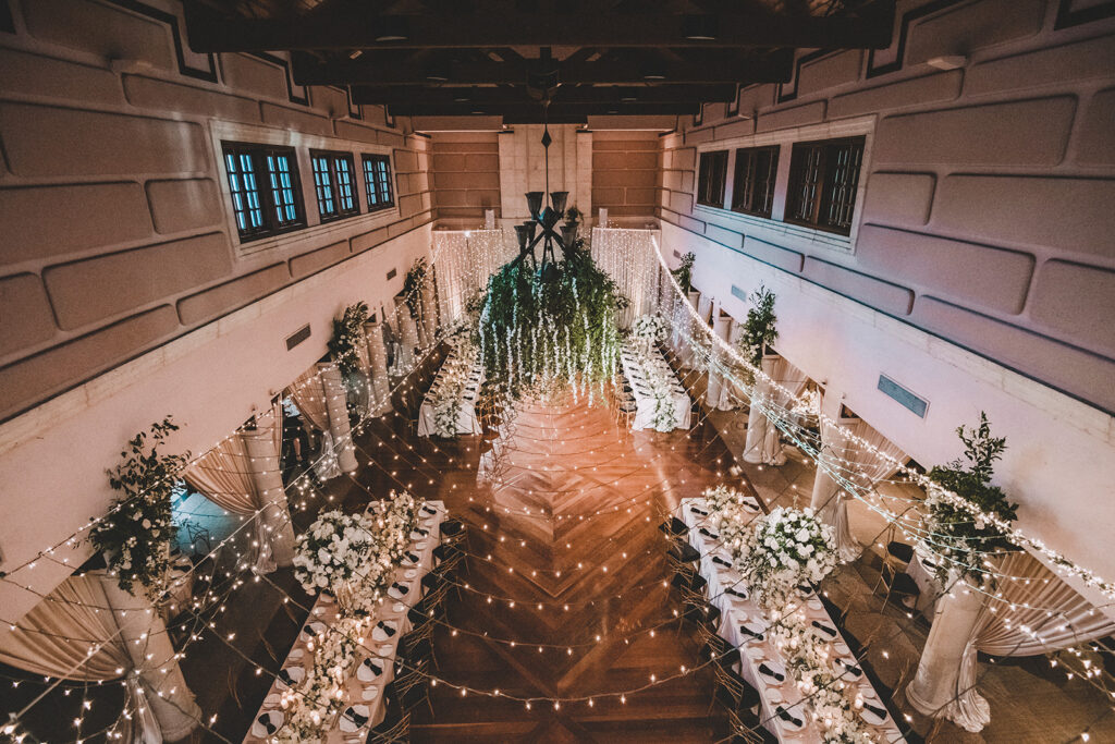 Lighted Canopy Wedding Reception